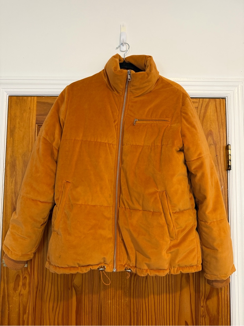 Women’s Quilted Puffer Jacket in Burnt Orange